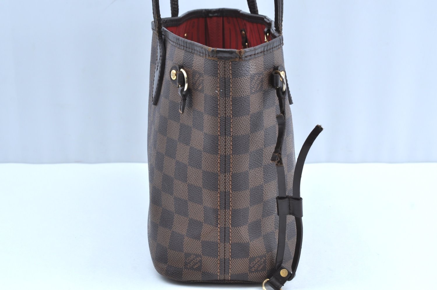 Authentic Louis Vuitton Damier Neverfull PM Shoulder Tote Bag N51109 LV K5475