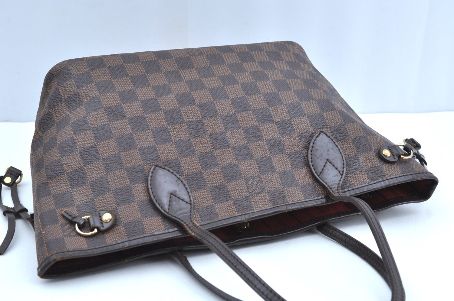 Authentic Louis Vuitton Damier Neverfull PM Shoulder Tote Bag N51109 LV K5475