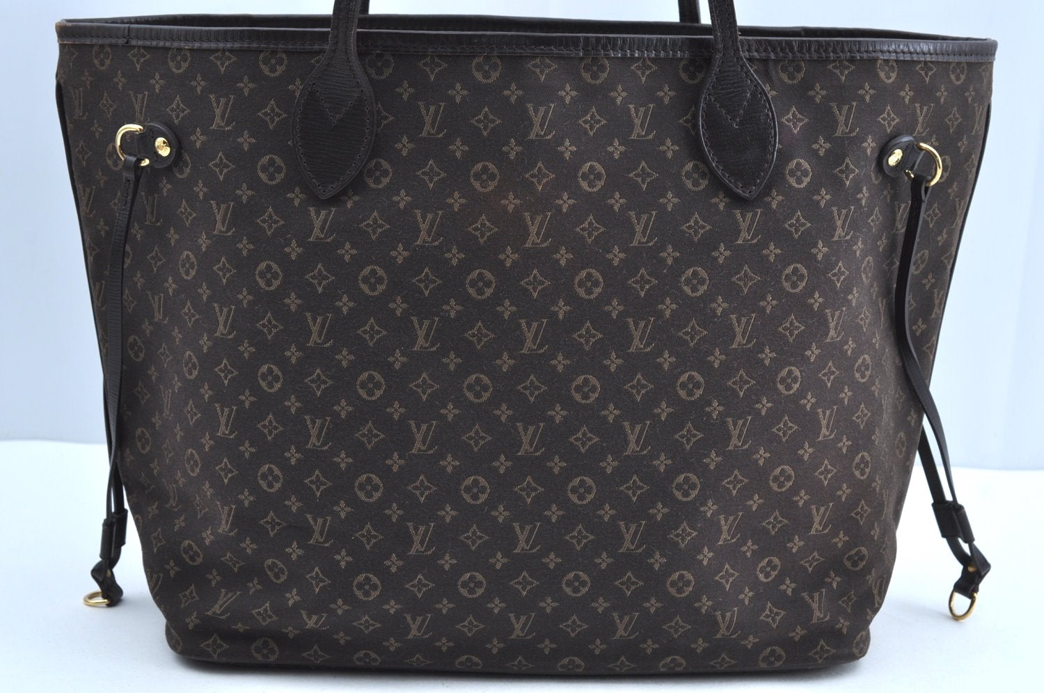 Authentic Louis Vuitton Monogram Idylle Neverfull MM Tote Bag M40513 Brown K5708