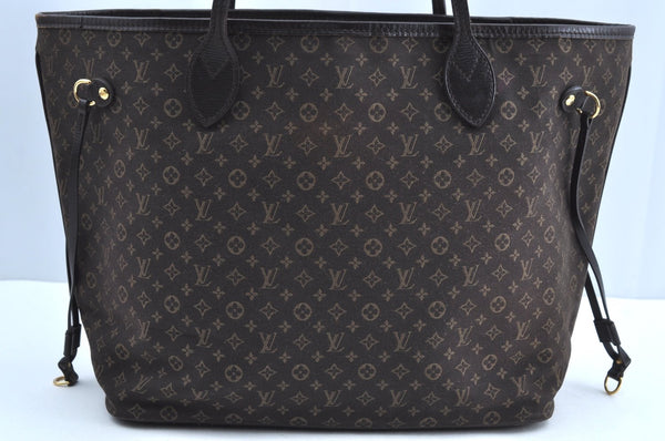 Authentic Louis Vuitton Monogram Idylle Neverfull MM Tote Bag M40513 Brown K5708