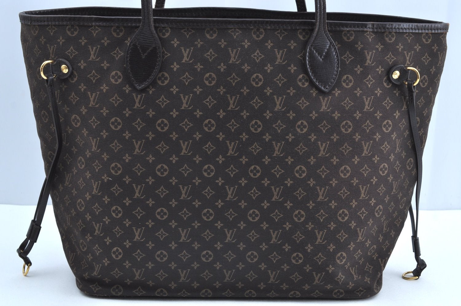 Authentic Louis Vuitton Monogram Idylle Neverfull MM Tote Bag M40513 Brown K5708