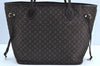 Authentic Louis Vuitton Monogram Idylle Neverfull MM Tote Bag M40513 Brown K5708