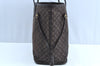Authentic Louis Vuitton Monogram Idylle Neverfull MM Tote Bag M40513 Brown K5708