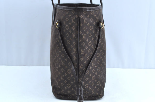 Authentic Louis Vuitton Monogram Idylle Neverfull MM Tote Bag M40513 Brown K5708