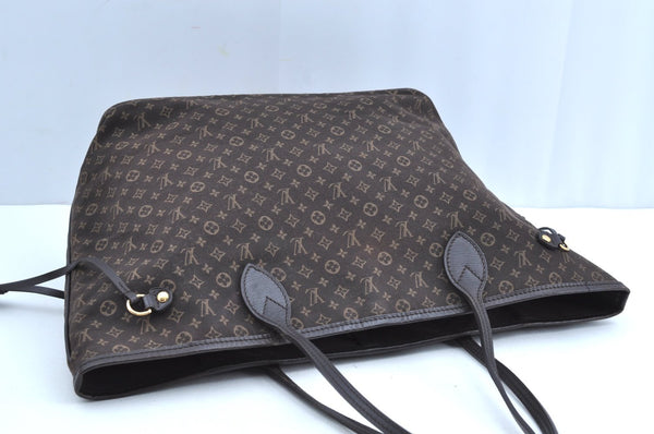 Authentic Louis Vuitton Monogram Idylle Neverfull MM Tote Bag M40513 Brown K5708