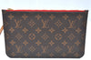 Authentic Louis Vuitton Monogram Neverfull Pouch Purse Clutch Bag Red LV K5865