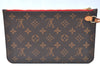 Authentic Louis Vuitton Monogram Neverfull Pouch Purse Clutch Bag Red LV K5865