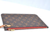 Authentic Louis Vuitton Monogram Neverfull Pouch Purse Clutch Bag Red LV K5865