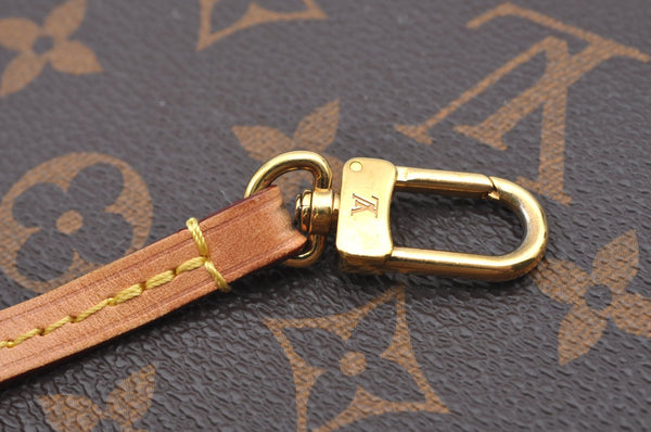 Authentic Louis Vuitton Monogram Neverfull Pouch Purse Clutch Bag Red LV K5865