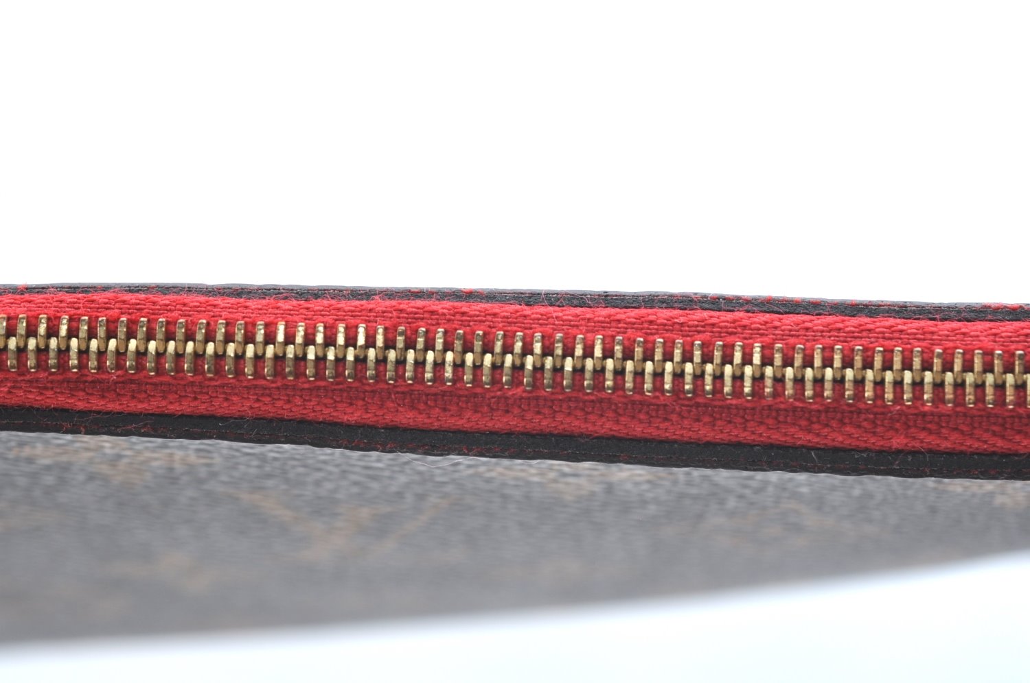 Authentic Louis Vuitton Monogram Neverfull Pouch Purse Clutch Bag Red LV K5865