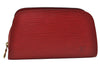 Authentic Louis Vuitton Epi Dauphine Cosmetic Pouch Red M48447 LV 0000J