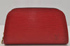 Authentic Louis Vuitton Epi Dauphine Cosmetic Pouch Red M48447 LV 0000J