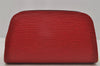 Authentic Louis Vuitton Epi Dauphine Cosmetic Pouch Red M48447 LV 0000J