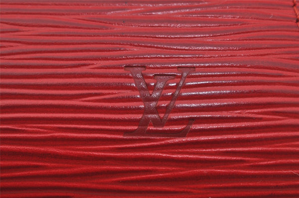 Authentic Louis Vuitton Epi Dauphine Cosmetic Pouch Red M48447 LV 0000J