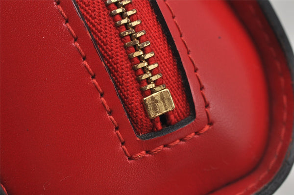 Authentic Louis Vuitton Epi Dauphine Cosmetic Pouch Red M48447 LV 0000J