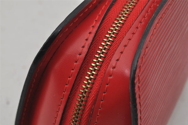 Authentic Louis Vuitton Epi Dauphine Cosmetic Pouch Red M48447 LV 0000J