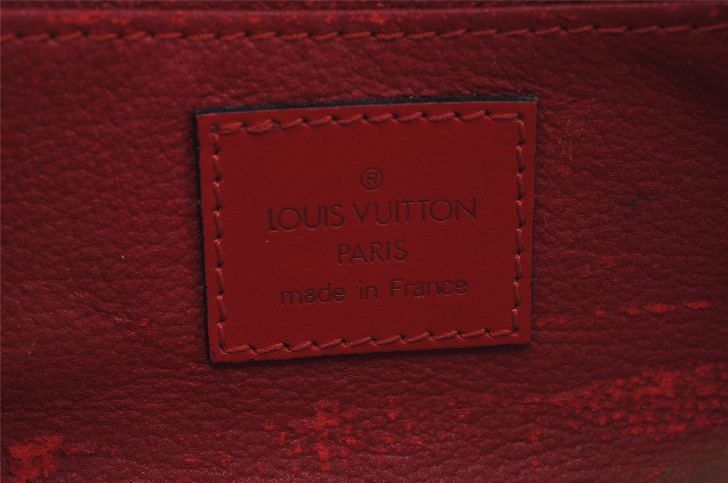Authentic Louis Vuitton Epi Dauphine Cosmetic Pouch Red M48447 LV 0000J