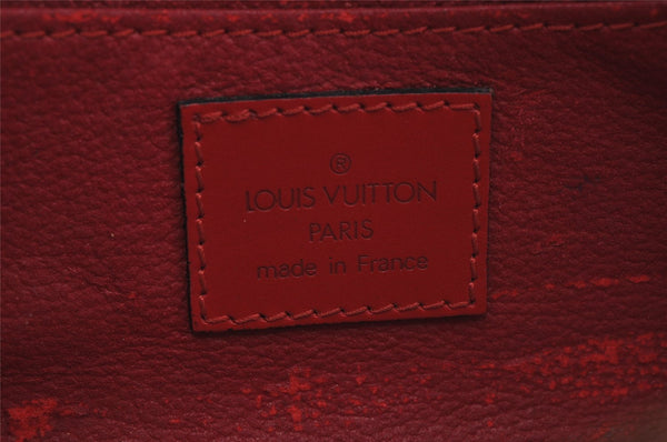 Authentic Louis Vuitton Epi Dauphine Cosmetic Pouch Red M48447 LV 0000J
