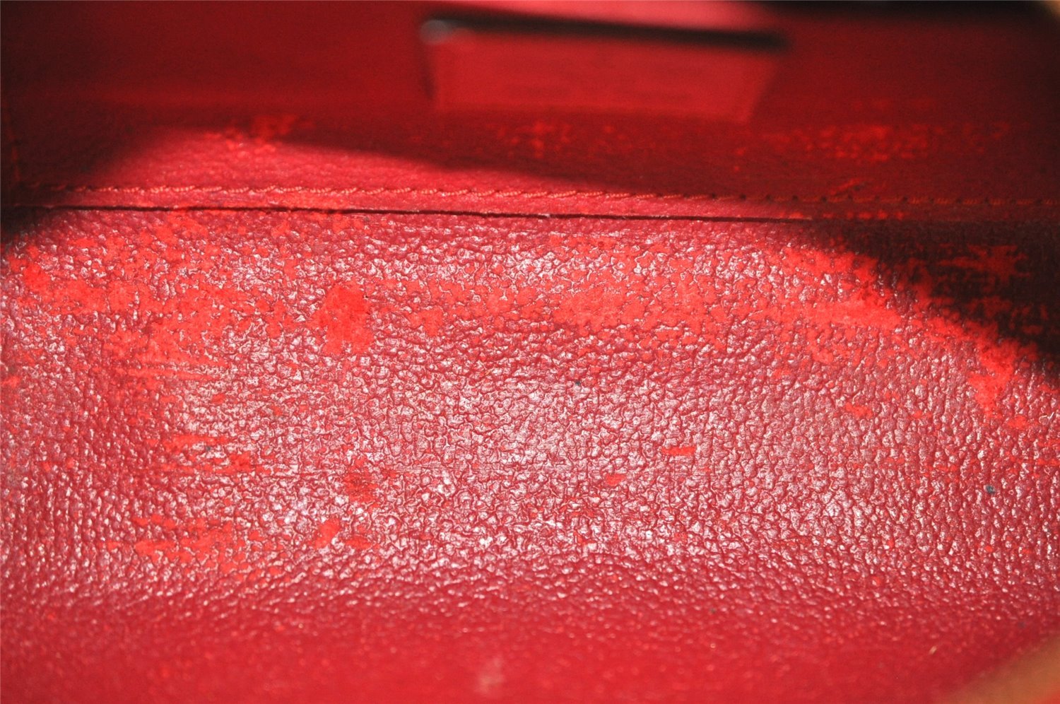 Authentic Louis Vuitton Epi Dauphine Cosmetic Pouch Red M48447 LV 0000J