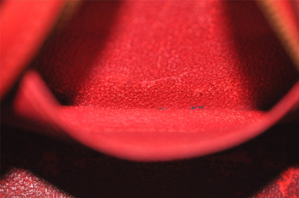 Authentic Louis Vuitton Epi Dauphine Cosmetic Pouch Red M48447 LV 0000J