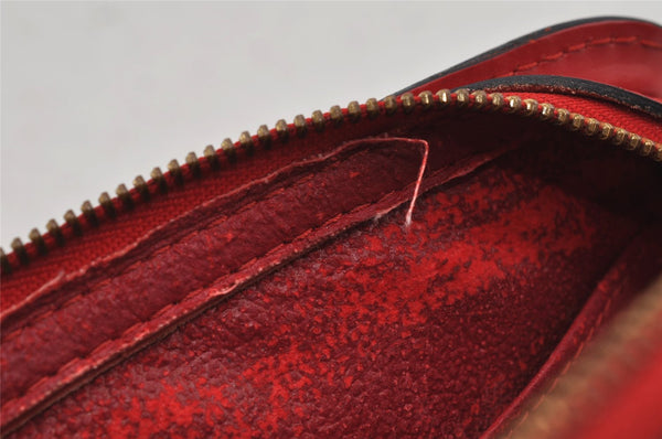 Authentic Louis Vuitton Epi Dauphine Cosmetic Pouch Red M48447 LV 0000J