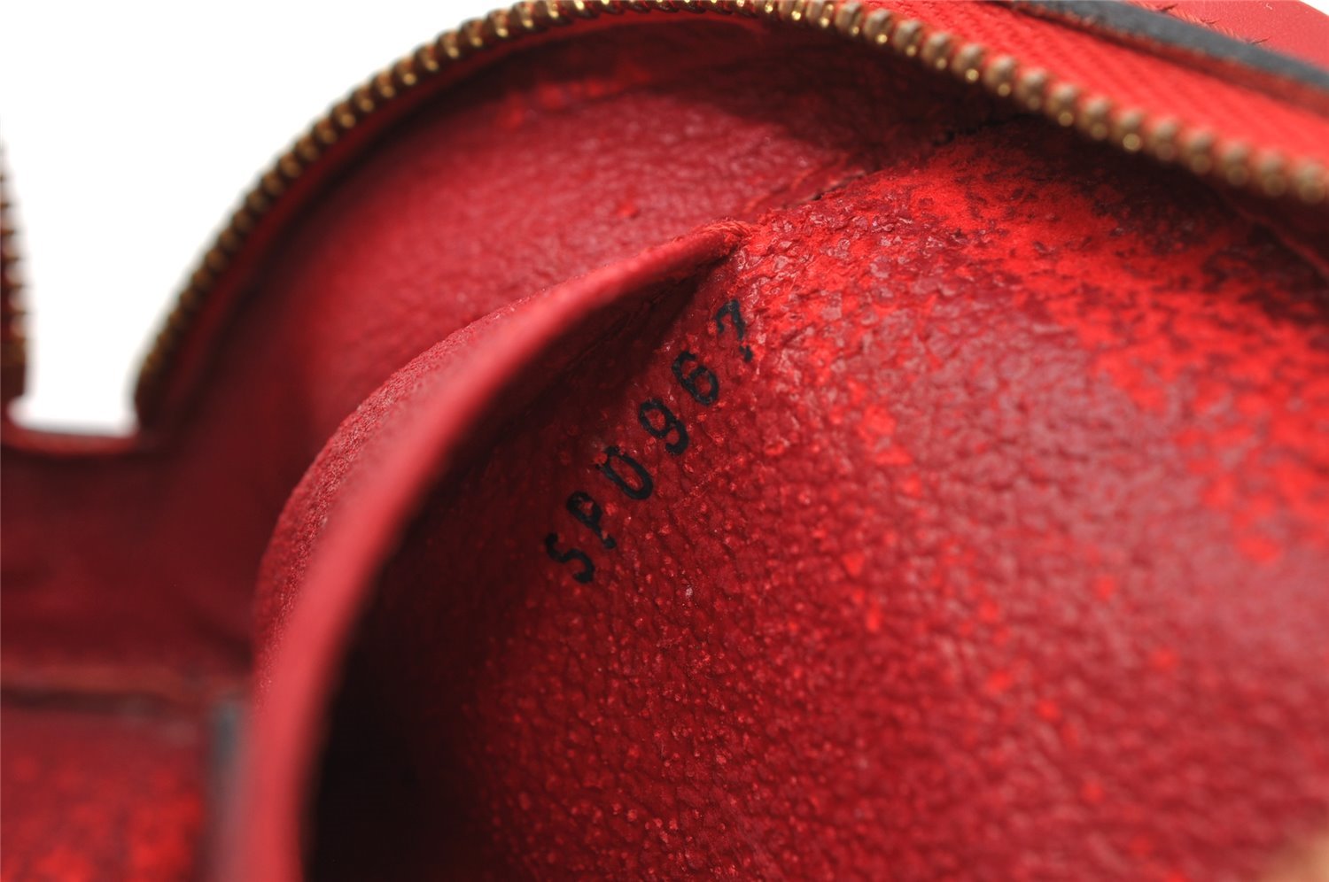 Authentic Louis Vuitton Epi Dauphine Cosmetic Pouch Red M48447 LV 0000J