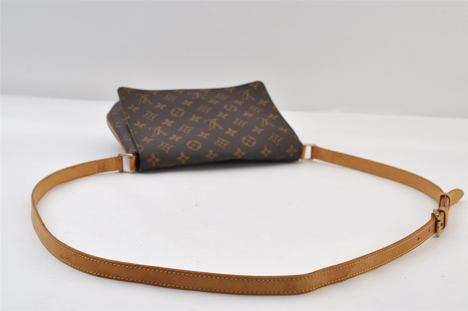 Authentic Louis Vuitton Monogram Musette Tango M51388 Shoulder Cross Bag 0002J