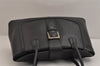 Authentic TODS Vintage Leather Shoulder Hand Bag Black 0003K