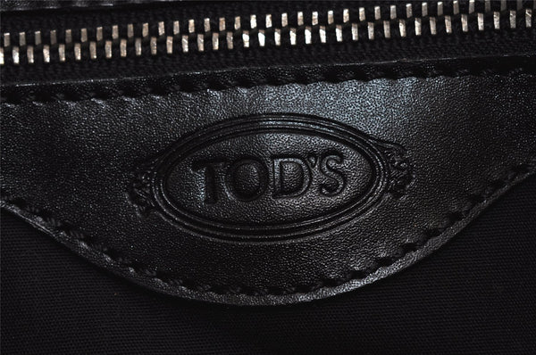 Authentic TODS Vintage Leather Shoulder Hand Bag Black 0003K