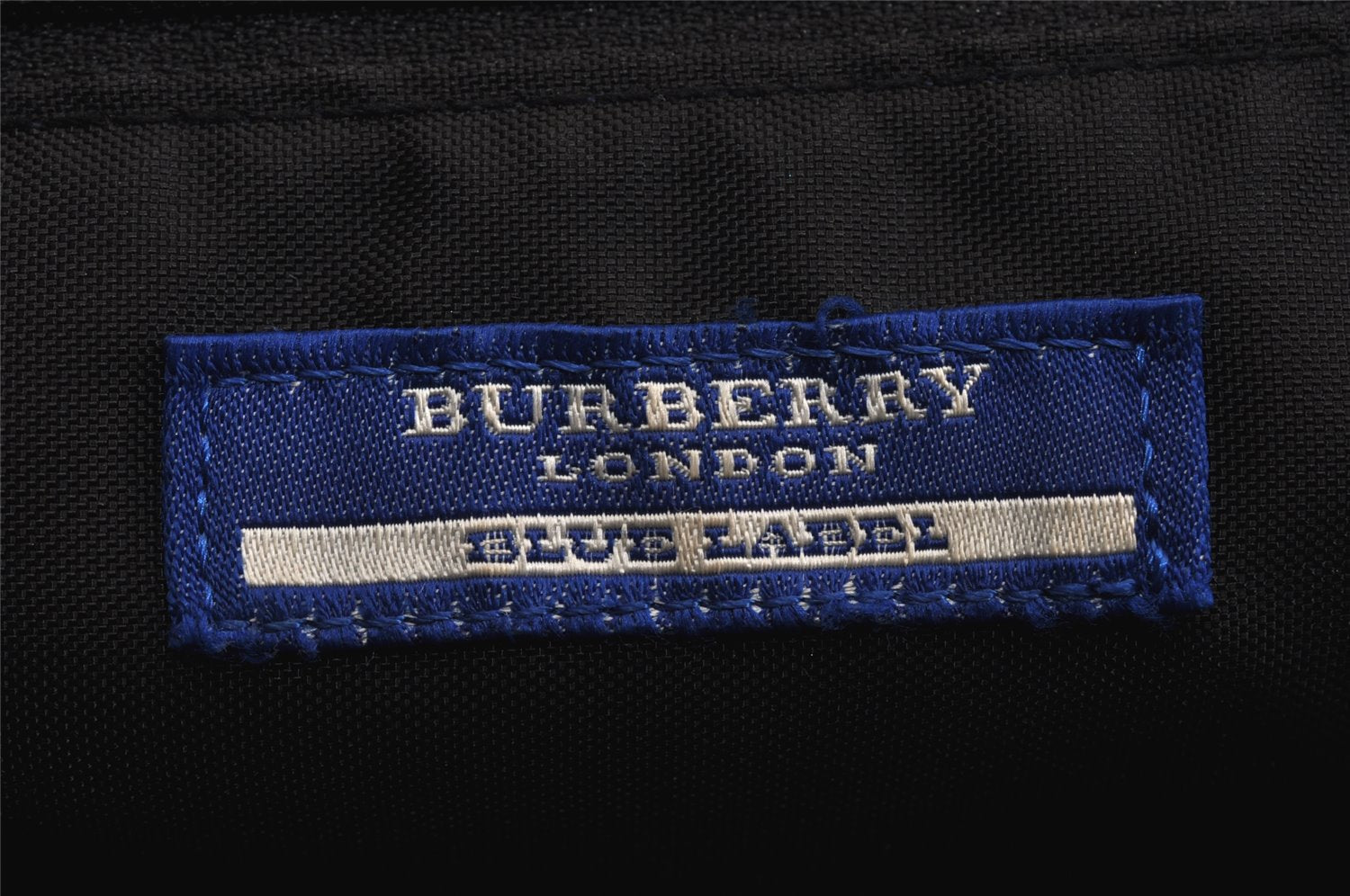 Authentic BURBERRY BLUE LABEL Check Hand Bag Purse Nylon Leather Beige 0004K