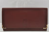 Authentic Cartier Must de Cartier Clutch Bag Purse Leather Bordeaux Red 0005J