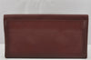 Authentic Cartier Must de Cartier Clutch Bag Purse Leather Bordeaux Red 0005J