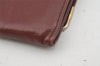 Authentic Cartier Must de Cartier Clutch Bag Purse Leather Bordeaux Red 0005J