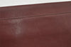 Authentic Cartier Must de Cartier Clutch Bag Purse Leather Bordeaux Red 0005J