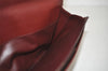 Authentic Cartier Must de Cartier Clutch Bag Purse Leather Bordeaux Red 0005J