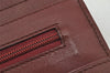 Authentic Cartier Must de Cartier Clutch Bag Purse Leather Bordeaux Red 0005J