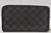 Authentic Louis Vuitton Damier Graphite Zippy Organizer Wallet N63077 LV 0006J