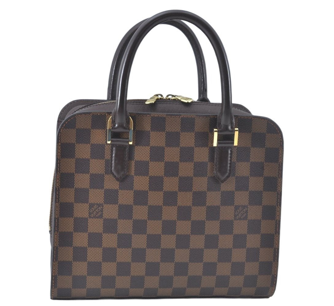 Authentic Louis Vuitton Damier Triana Hand Bag Purse N51155 LV 0006K