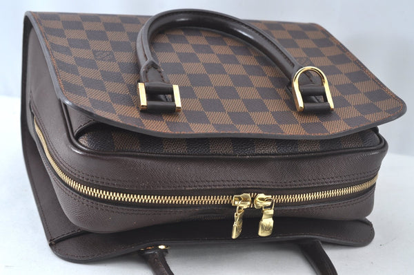 Authentic Louis Vuitton Damier Triana Hand Bag Purse N51155 LV 0006K