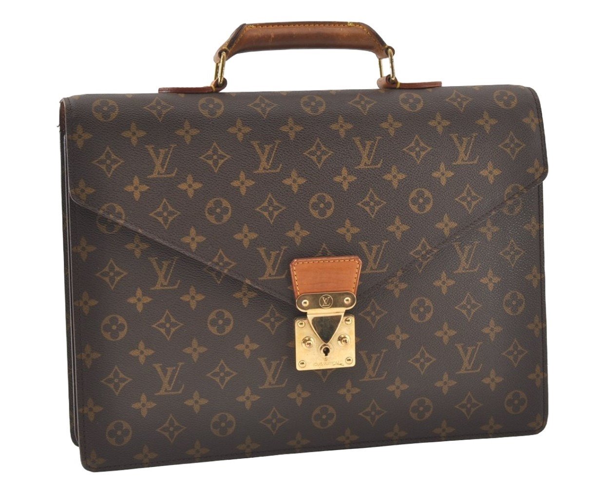 Authentic Louis Vuitton Monogram Serviette Conseiller Briefcase M53331 LV 0007J