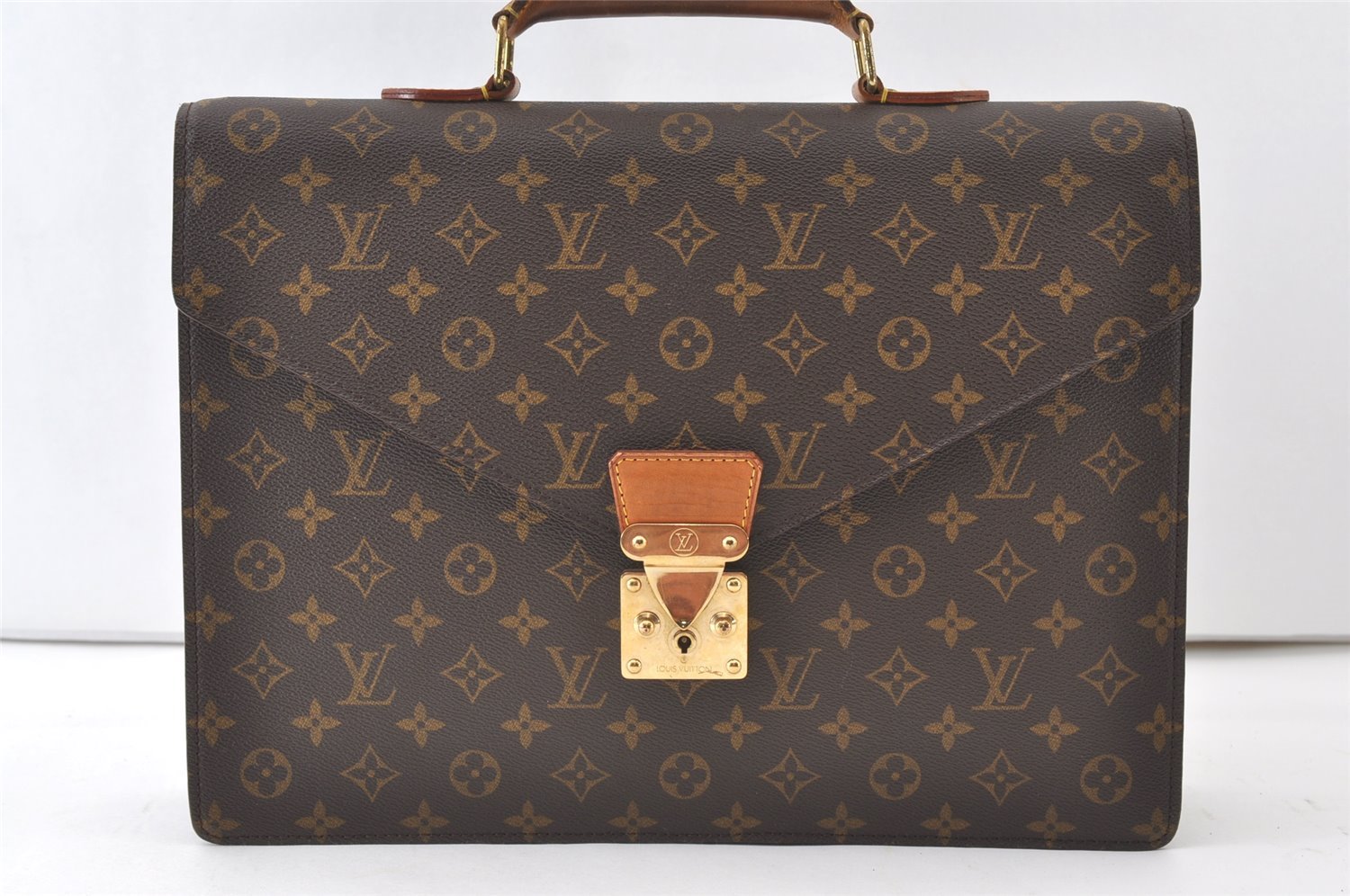 Authentic Louis Vuitton Monogram Serviette Conseiller Briefcase M53331 LV 0007J