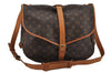 Authentic Louis Vuitton Monogram Saumur 35 Shoulder Cross Bag M42254 LV 0007K