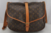 Authentic Louis Vuitton Monogram Saumur 35 Shoulder Cross Bag M42254 LV 0007K
