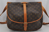 Authentic Louis Vuitton Monogram Saumur 35 Shoulder Cross Bag M42254 LV 0007K