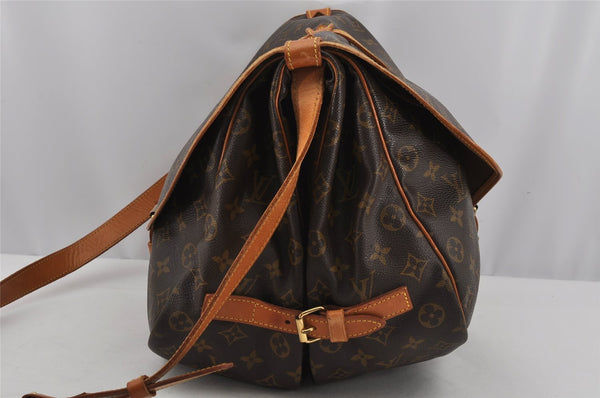 Authentic Louis Vuitton Monogram Saumur 35 Shoulder Cross Bag M42254 LV 0007K