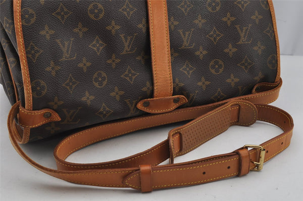 Authentic Louis Vuitton Monogram Saumur 35 Shoulder Cross Bag M42254 LV 0007K