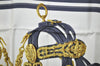 Authentic HERMES Carre 90 Scarf "BRIDES de GALA par" Silk Blue 0009J