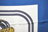 Authentic HERMES Carre 90 Scarf "BRIDES de GALA par" Silk Blue 0009J