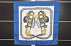 Authentic HERMES Carre 90 Scarf "BRIDES de GALA par" Silk Blue 0009J
