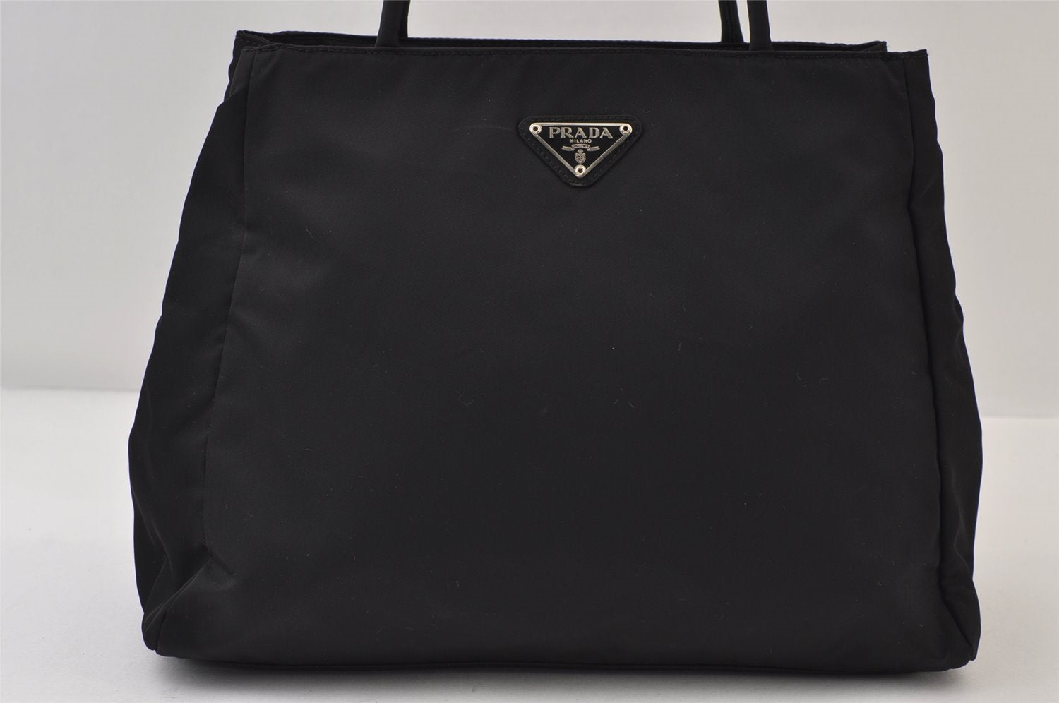 Authentic PRADA TESSUTO CITY Vintage Nylon Hand Bag B3864 Black 0010J